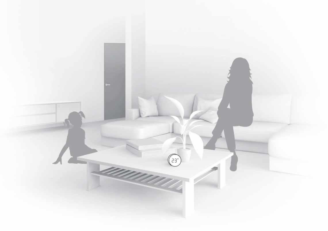 MyCond Zigbee 温湿度传感器使用示意图。