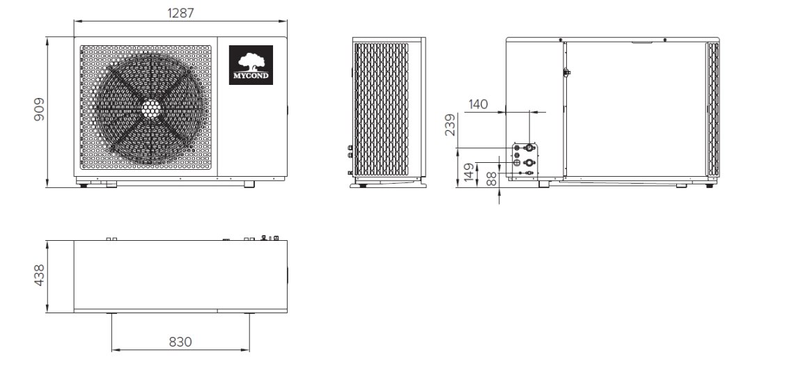 Mycond BeeEco 整体尺寸 - 2