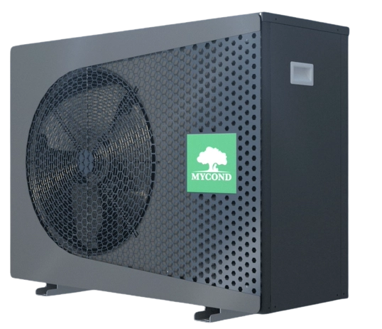 MyCond BeeThermic Monoblock 热泵安装选项图解。